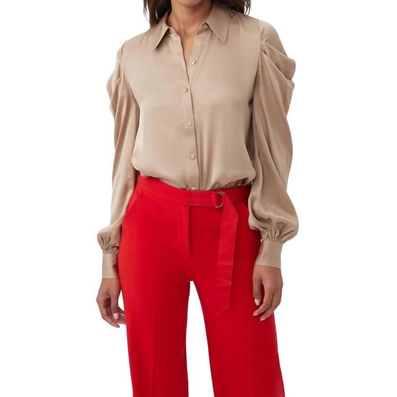 NEW TRINA TURK bashira top in gold - Picture 1 of 1